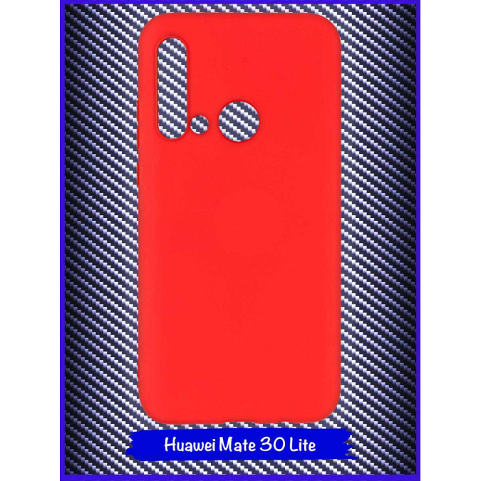 Чехол для Huawei Mate 30 Lite / Huawei Nova 5i. Силиконовый. Красный.