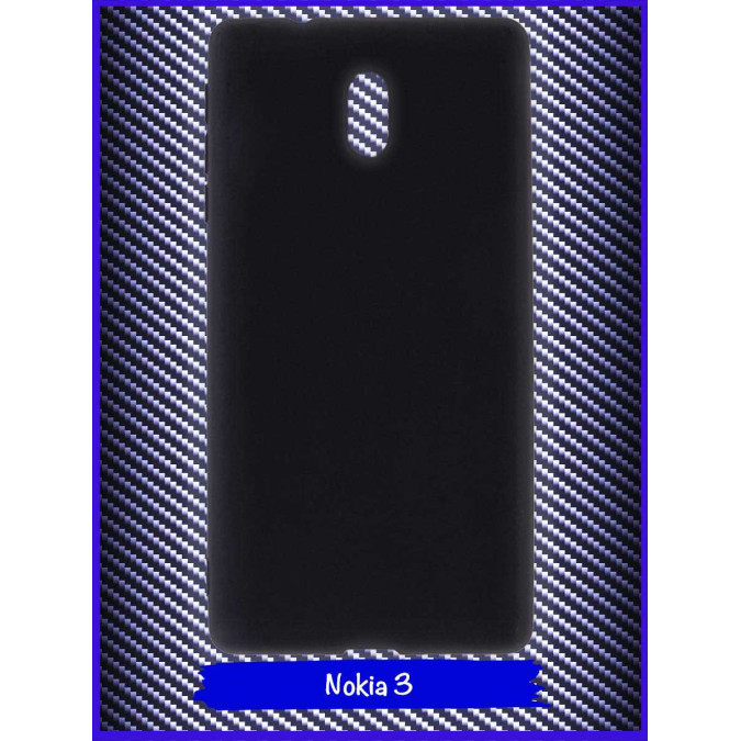 Чехол для Nokia 3. Силиконовый. Черный.