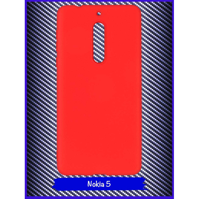 Чехол для Nokia 5. Силиконовый. Красный.