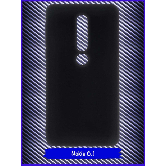 Чехол для Nokia 6.1. Силиконовый. Черный.