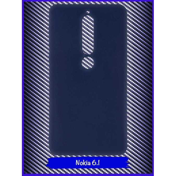 Чехол для Nokia 6.1. Силиконовый. Темно-синий.