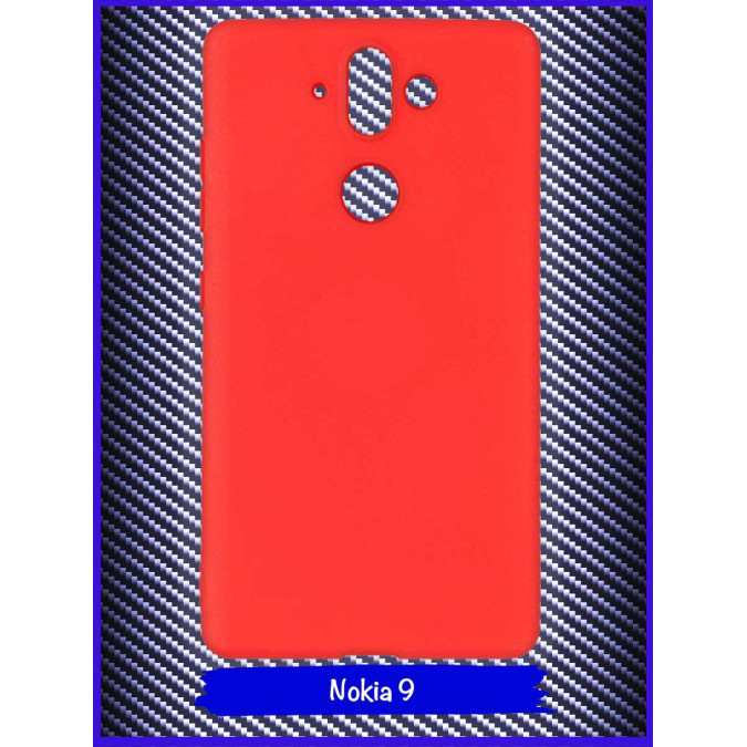 Чехол для Nokia 9. Силиконовый. Красный.