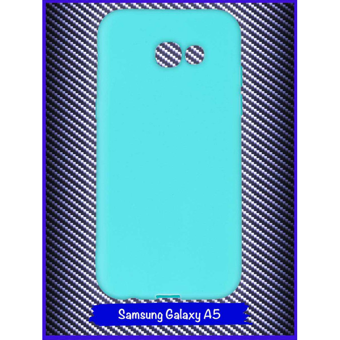 Чехол для Samsung Galaxy A5 (A520F) 2017. Силиконовый. Бирюзовый.