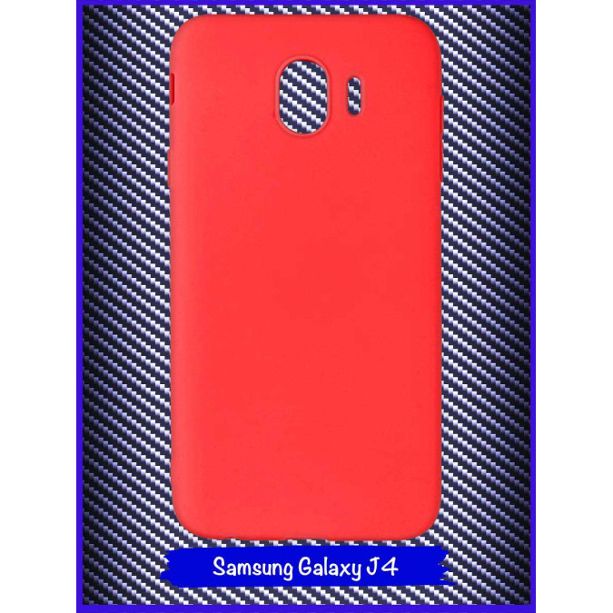 Чехол для Samsung Galaxy J4 2018. Силиконовый. Красный.