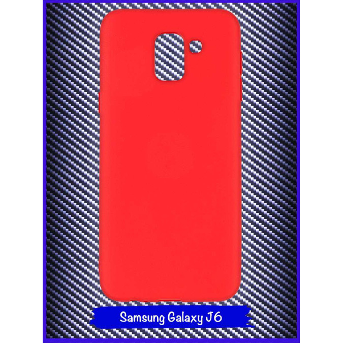 Чехол для Samsung Galaxy J6 2018. Силиконовый. Красный.