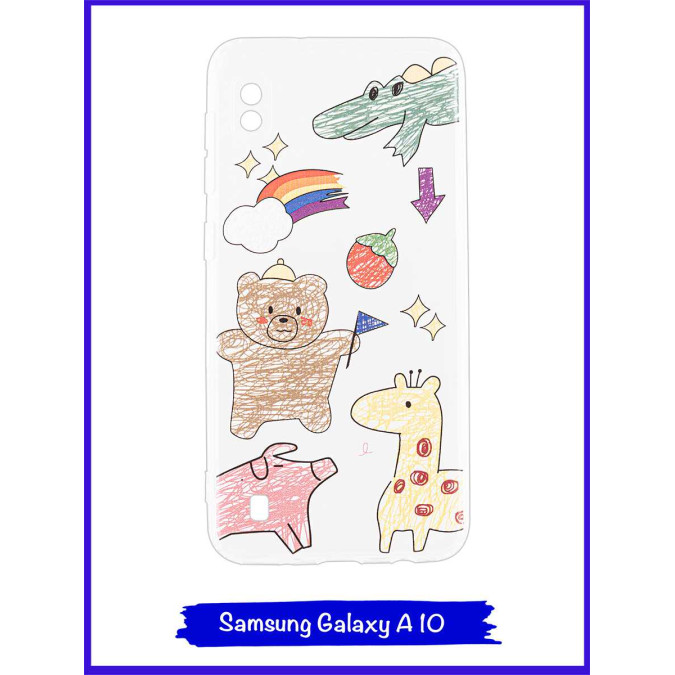 Чехол дизайнерский для Samsung Galaxy A10. Крокодил.