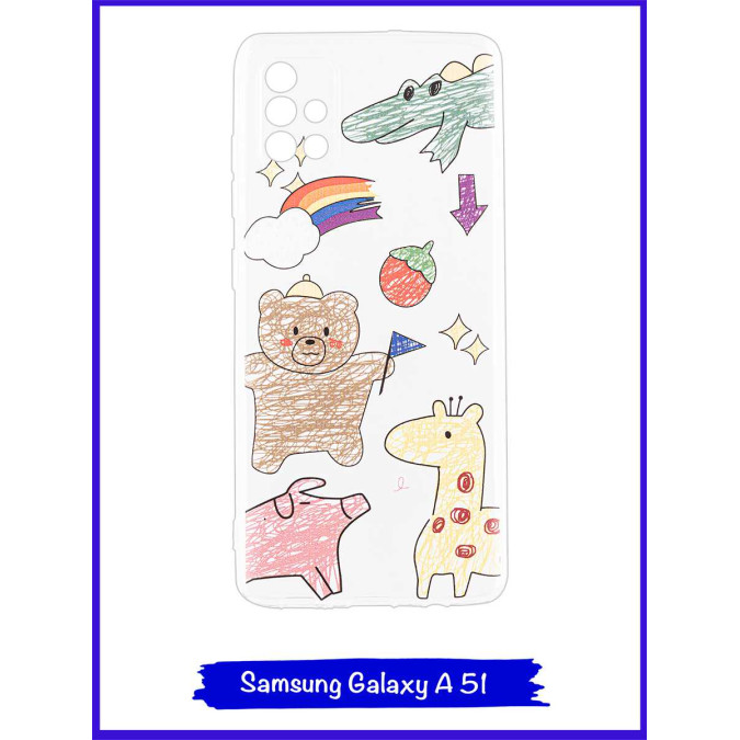 Чехол дизайнерский для Samsung Galaxy A51. Крокодил.