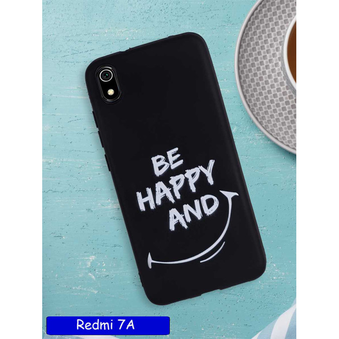 Чехол дизайнерский для Xiaomi Redmi 7A. Be happy and smile.