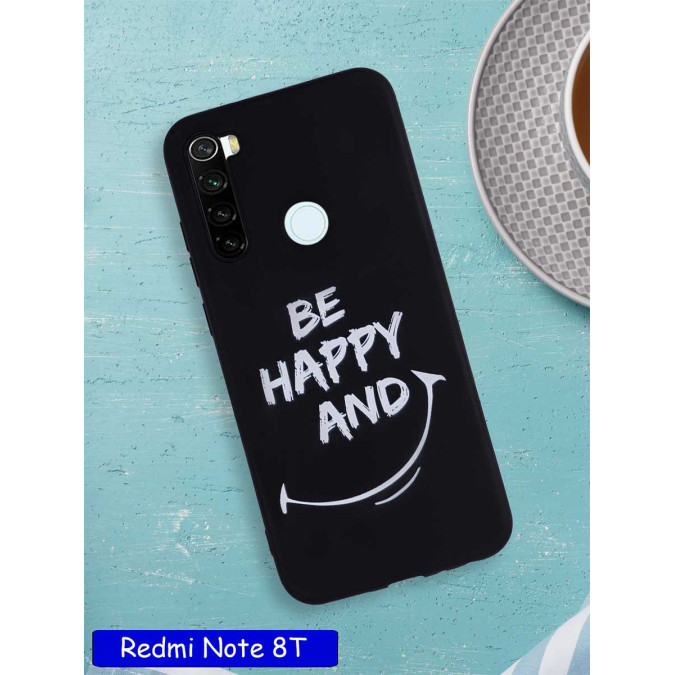 Чехол дизайнерский для Xiaomi Redmi Note 8T. Be happy and smile.