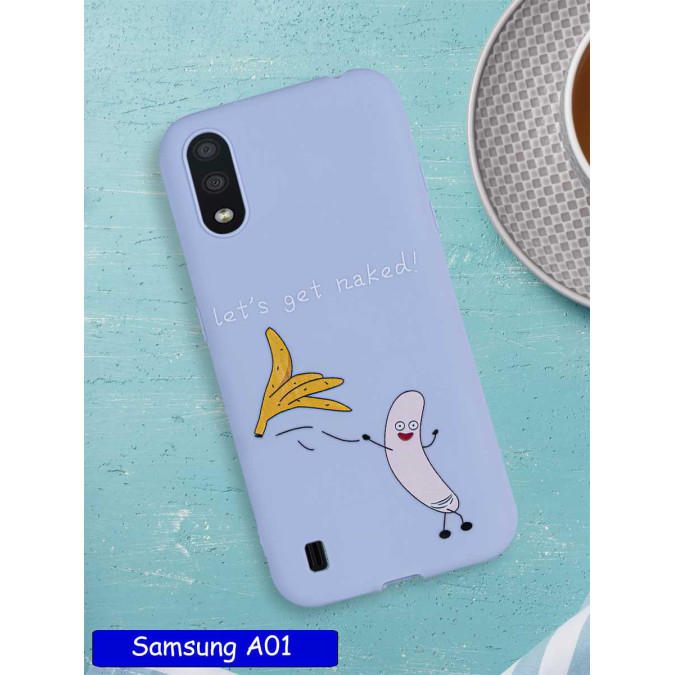 Чехол дизайнерский для Samsung Galaxy A01. Let's get naked!.