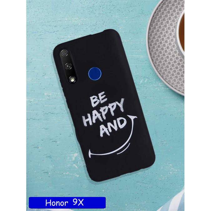 Чехол дизайнерский для Huawei Honor 9X / Huawei P Smart Z / Huawei Y9 Prime 2019. Be happy and smile.