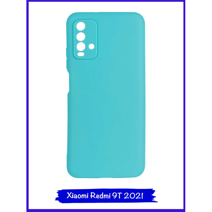 Чехол для Xiaomi Redmi 9T 2021. Силиконовый. Бирюзовый.