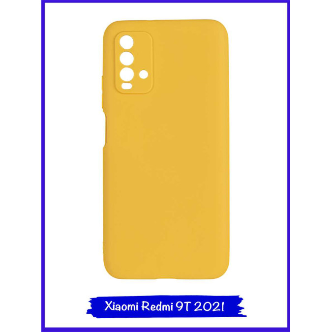 Чехол для Xiaomi Redmi 9T 2021. Силиконовый. Желтый.