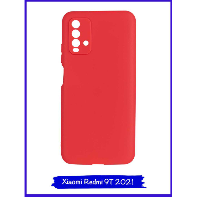 Чехол для Xiaomi Redmi 9T 2021. Силиконовый. Красный.