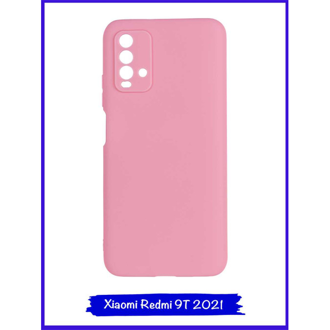 Чехол для Xiaomi Redmi 9T 2021. Силиконовый. Розовый.