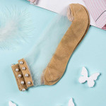 Носки женские короткие. Жемчуг. Сетка. Тип41. Бежевый.