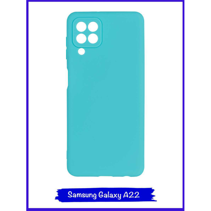 Чехол для Samsung Galaxy A22 / Samsung Galaxy M22. Силиконовый. Бирюзовый.