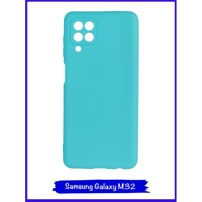 Чехол для Samsung Galaxy M32. Силиконовый. Бирюзовый.