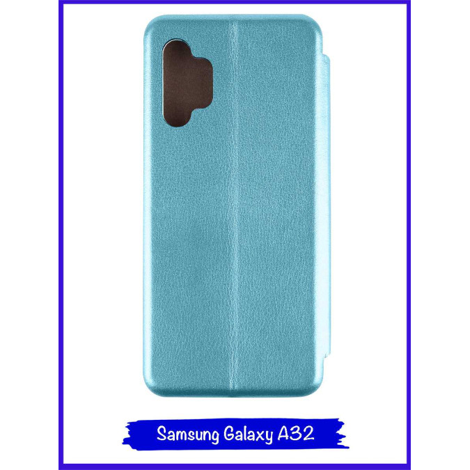 Чехол-книжка для Samsung Galaxy A32. Голубой.