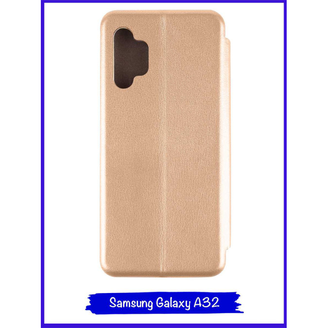 Чехол-книжка для Samsung Galaxy A32. Золотистый.