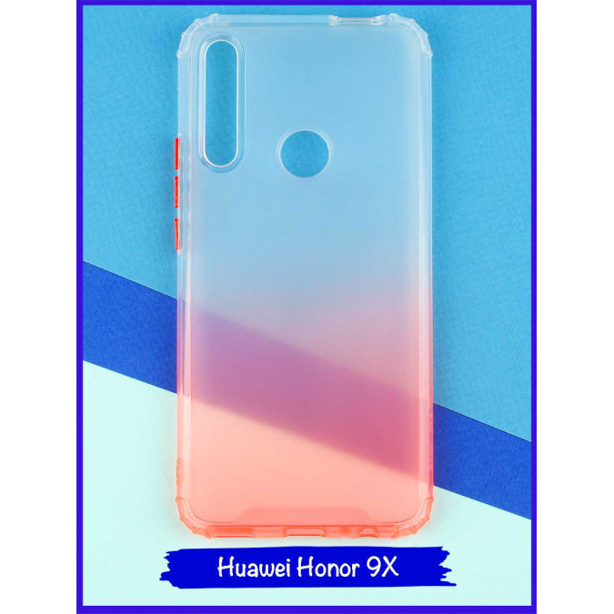 Чехол дизайнерский антишок для Huawei Honor 9X / Huawei P Smart Z / Huawei Y9s / Huawei Y9 Prime 2019. Красный.