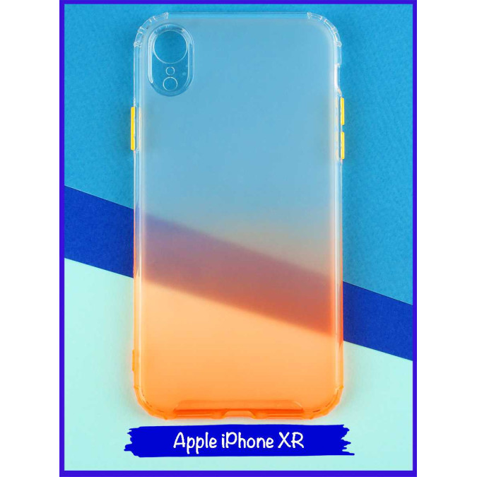 Чехол дизайнерский антишок для Apple IPhone XR. Оранжевый.