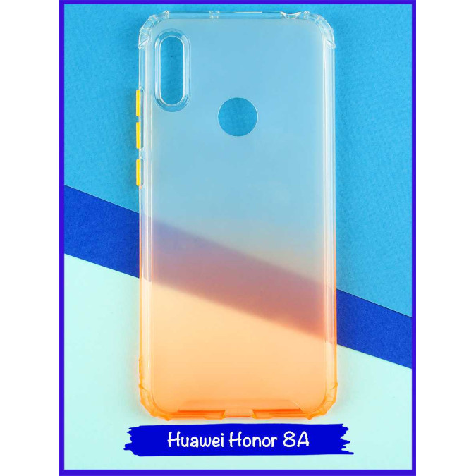 Чехол дизайнерский антишок для Huawei Honor 8A / Huawei Y6s (2019) / Huawei Y6 Prime (2019). Оранжевый.