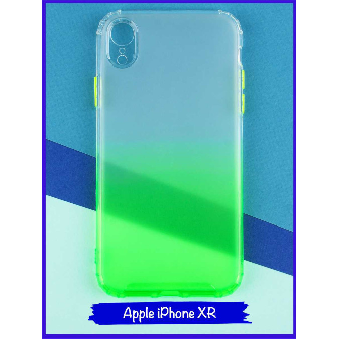 Чехол дизайнерский антишок для Apple IPhone XR. Зеленый.