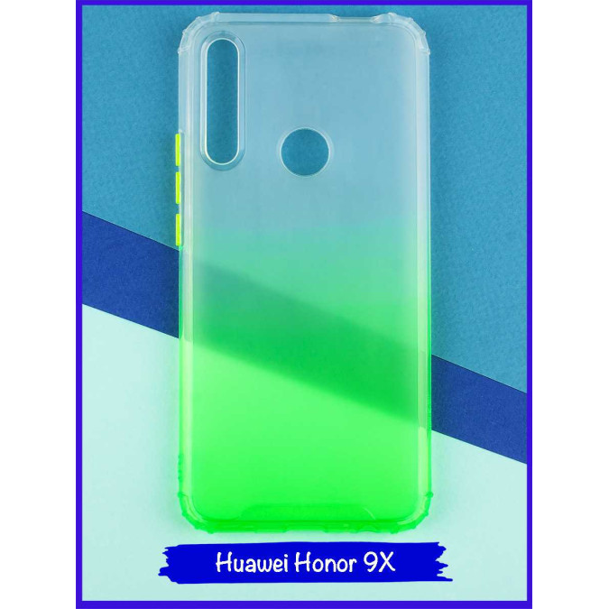 Чехол дизайнерский антишок для Huawei Honor 9X / Huawei P Smart Z / Huawei Y9s / Huawei Y9 Prime 2019. Зеленый.