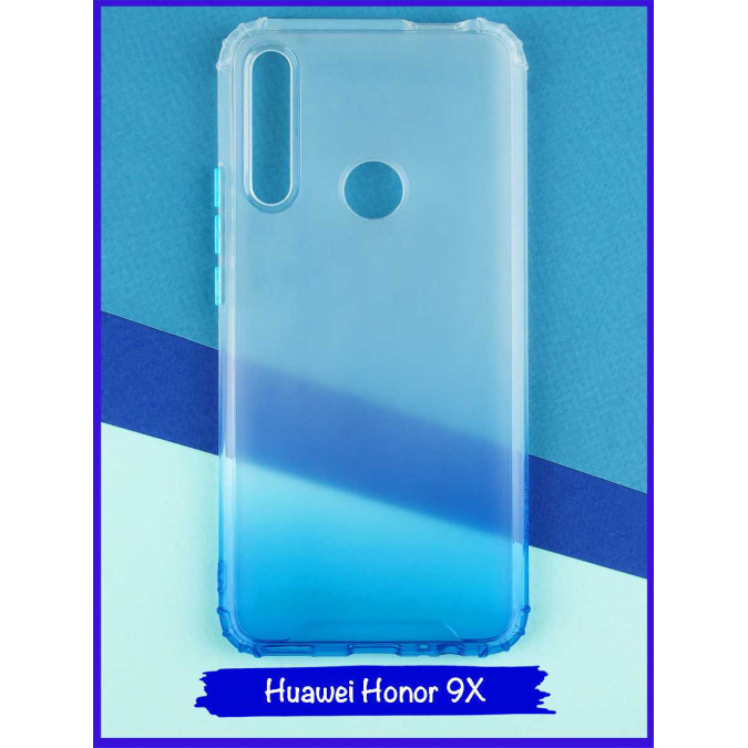 Чехол дизайнерский антишок для Huawei Honor 9X / Huawei P Smart Z / Huawei Y9s / Huawei Y9 Prime 2019. Синий.