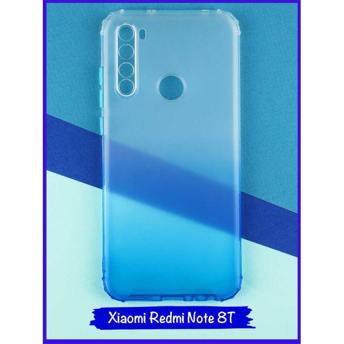 Чехол дизайнерский антишок для Xiaomi Redmi Note 8T. Синий.