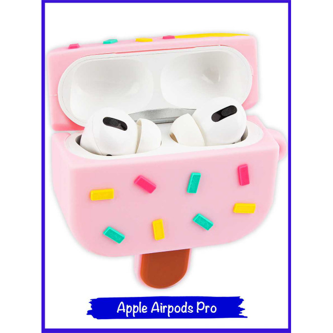 Чехол дизайнерский для AirPods Pro. Мороженое.