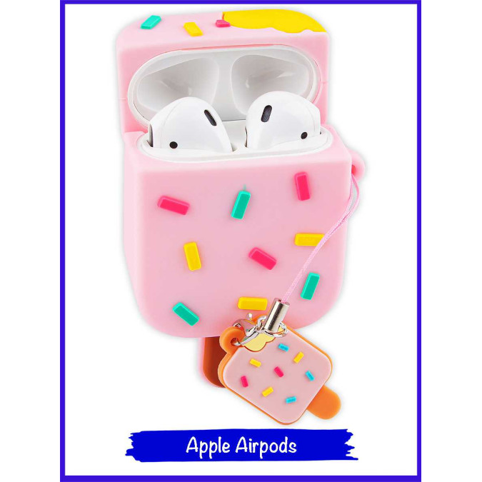 Чехол дизайнерский для AirPods. Мороженое.