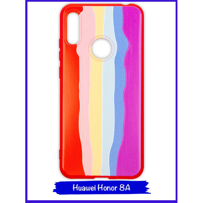 Чехол для Huawei Honor 8A / Huawei Y6s (2019) / Huawei Y6 Prime (2019). Soft touch premium. Радужный.