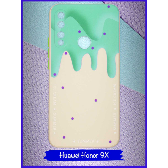 Чехол дизайнерский Icecream для Huawei Honor 9X / Huawei P Smart Z / Huawei Y9s / Huawei Y9 Prime 2019. Зеленый.