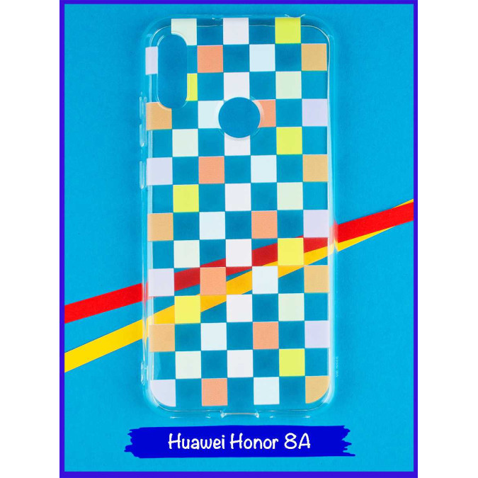 Чехол дизайнерский для Huawei Honor 8A / Huawei Y6s (2019) / Huawei Y6 Prime (2019). Цветная клетка.