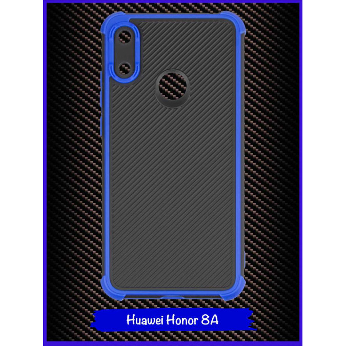 Чехол для Huawei Honor 8A / Huawei Y6s (2019) / Huawei Y6 Prime (2019). Синяя рамка.