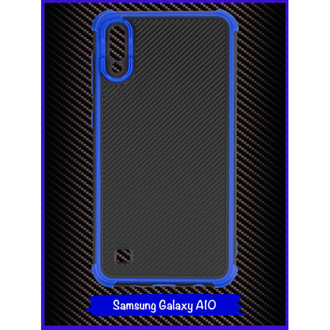 Чехол для Samsung Galaxy A10. Синяя рамка.