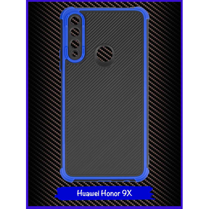 Чехол для Huawei Honor 9X / Huawei P Smart Z / Huawei Y9s / Huawei Y9 Prime 2019. Синяя рамка.