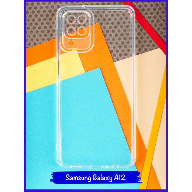 Чехол ультра защита для Samsung Galaxy A12. Прозрачный.