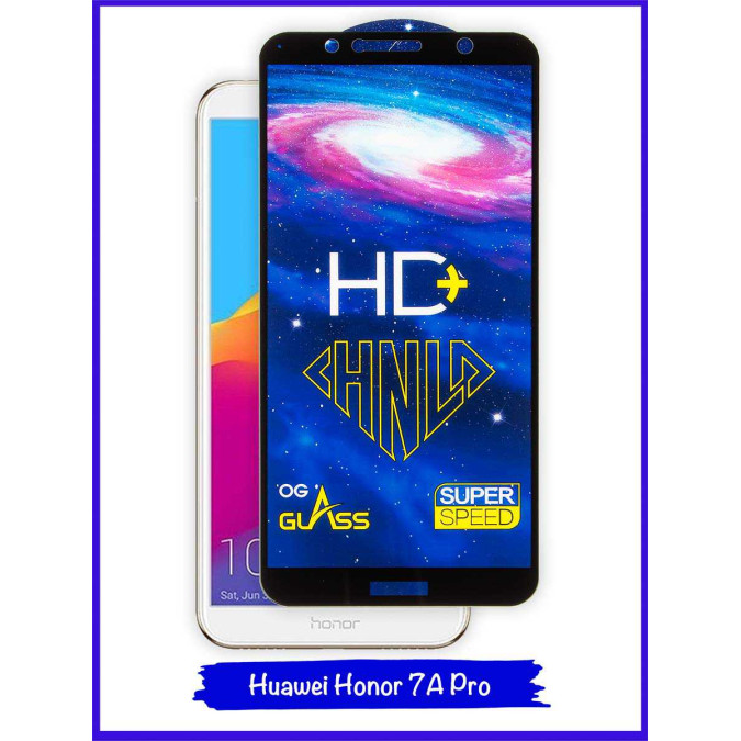 Стекло для Huawei Honor 7A Pro / Huawei Y6 Prime (2018). Black. CHNLD.