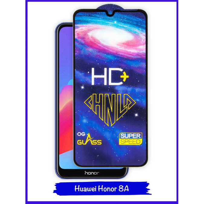 Стекло для Huawei Honor 8A / Huawei Y6 Prime (2019). Black. CHNLD.