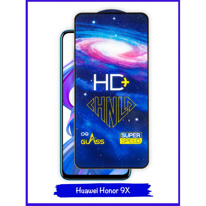 Стекло для Huawei Honor 9X / Huawei P Smart Z / Huawei Y9 Prime 2019. Black. CHNLD.