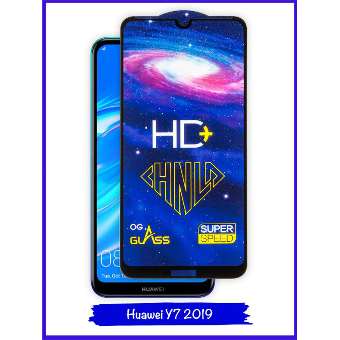 Стекло для Huawei Y7 2019. Black. CHNLD.