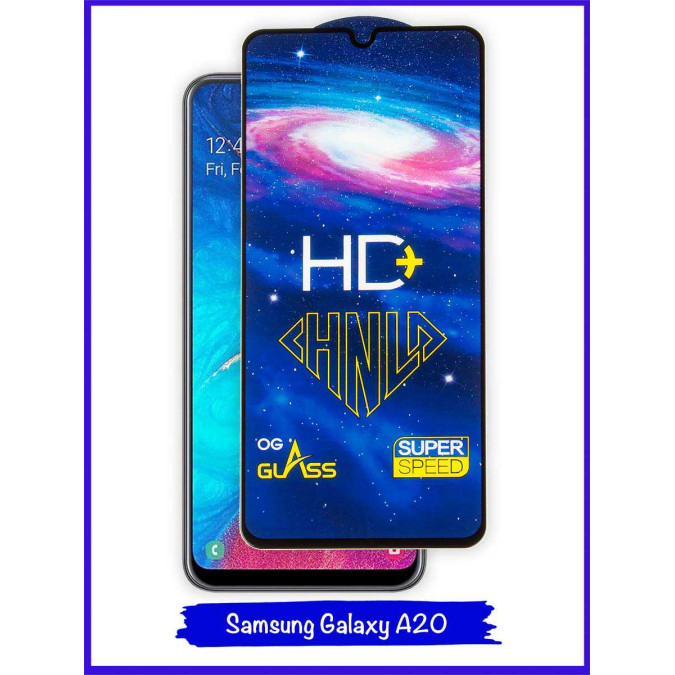 Стекло для Samsung Galaxy A20 / Samsung Galaxy A30 / Samsung Galaxy A50. Black. CHNLD.