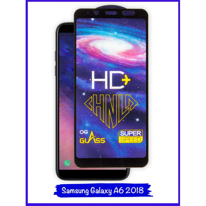 Стекло для Samsung Galaxy A6 2018. Black. CHNLD.