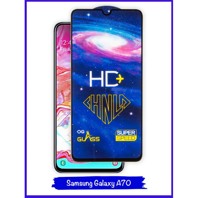 Стекло для Samsung Galaxy A70. Black. CHNLD.