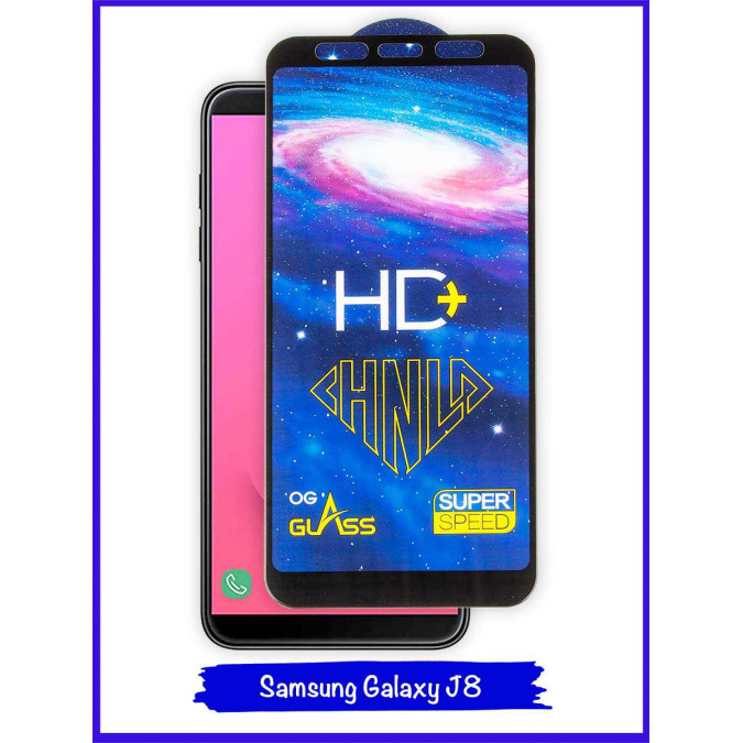 Стекло для Samsung Galaxy J8 2018. Black. CHNLD.