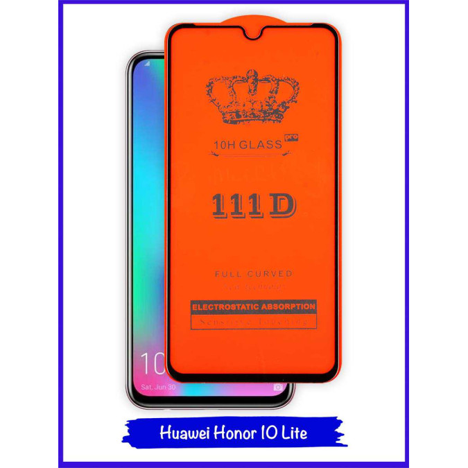 Стекло для Huawei Honor 10 Lite / Huawei P Smart (2019). Black. 111D.