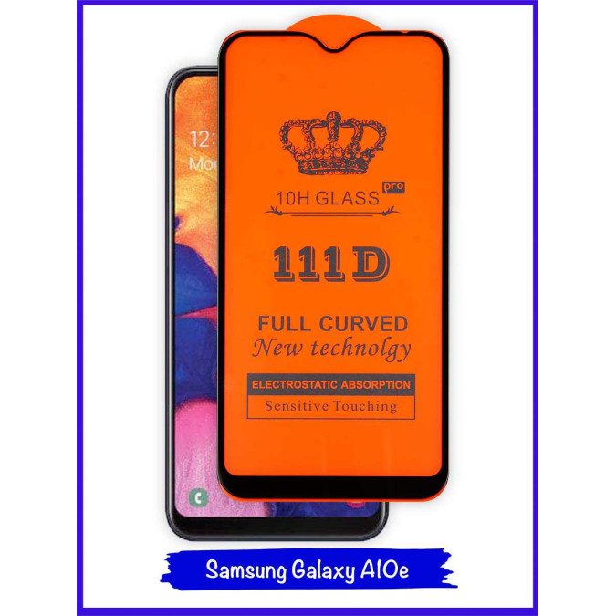 Стекло для Samsung Galaxy A10e. Black. 111D.